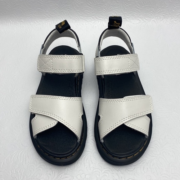 Dr. Martens AirWair Vossie J White Unisex Kids Sandals Size 12. New